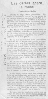 Las cartas sobre la mesa Las cartas sobre la mesa