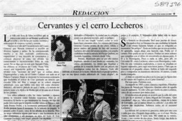 Cervantes y el cerro Lecheros Cervantes y el cerro Lecheros