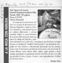 A la mesa con Neruda A la mesa con Neruda
