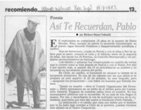 Así te recuerdan, Pablo Así te recuerdan, Pablo