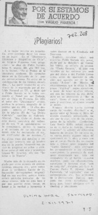 ¿Plagiarios? ¿Plagiarios?