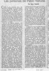 Las personas de Pablo Neruda Las personas de Pablo Neruda