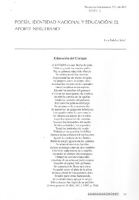 Poesía, identidad nacional y educación Poesía, identidad nacional y educación