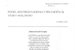 Poesía, identidad nacional y educación Poesía, identidad nacional y educación