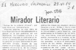 Mirador literario Mirador literario