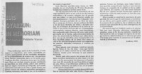 Luis Oyarzún: in memoriam Luis Oyarzún: in memoriam