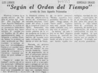 Según el orden del tiempo" Según el orden del tiempo"