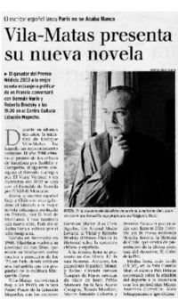 Vila-Matas presenta su nueva novela. Vila-Matas presenta su nueva novela.