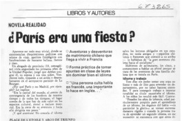 París era una fiesta? París era una fiesta?