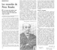 Los recuerdos de Pérez Rosales Los recuerdos de Pérez Rosales