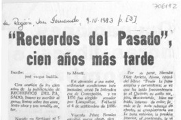 "Recuerdos del pasado", cien años más tarde "Recuerdos del pasado", cien años más tarde