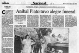 Aníbal Pinto tuvo alegre funeral Aníbal Pinto tuvo alegre funeral