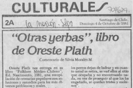 "Otras yerbas", libro de Oreste Plath "Otras yerbas", libro de Oreste Plath