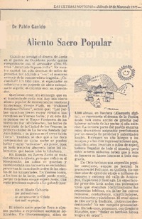 Aliento sacro popular Aliento sacro popular