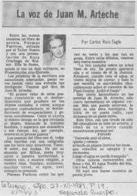 La voz de Juan M. Arteche La voz de Juan M. Arteche