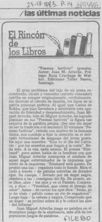 Poemas furtivos Poemas furtivos