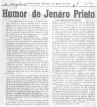 Humor de Jenaro Prieto Humor de Jenaro Prieto