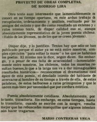 Proyecto de obras completas, de Rodrigo Lira Proyecto de obras completas, de Rodrigo Lira
