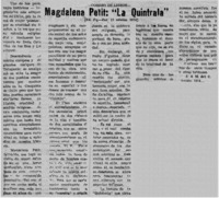 Magdalena Petit: "la Quintrala" Magdalena Petit: "la Quintrala"
