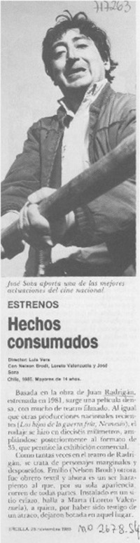 Hechos consumados. Hechos consumados.