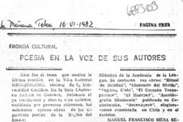 Poesía en la voz de sus autores Poesía en la voz de sus autores