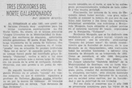 Tres escritores del norte galardonados Tres escritores del norte galardonados