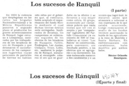 Los sucesos de Ránquil Los sucesos de Ránquil