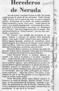 Herederos de Neruda Herederos de Neruda