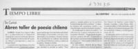 Abren taller de poesía chilena Abren taller de poesía chilena