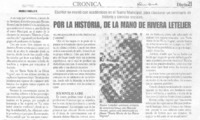 Por la historia, de la mano de Rivera Letelier Por la historia, de la mano de Rivera Letelier