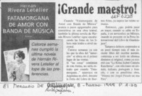¡Grande maestro! ¡Grande maestro!