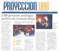 UBB presentó antología poética de Gonzalo Rojas UBB presentó antología poética de Gonzalo Rojas