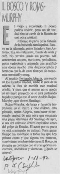 Il Bosco y Rojas-Murphy. Il Bosco y Rojas-Murphy.
