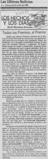Todos los premios, el premio Todos los premios, el premio