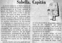 Sabella, capitán. Sabella, capitán.