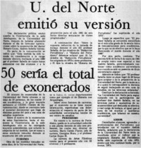 U. de Norte emitió su versión. U. de Norte emitió su versión.