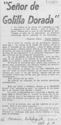 "Señor de golilla dorada" "Señor de golilla dorada"