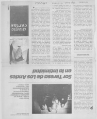 Sor Teresa de Los Andes en la intimidad. Sor Teresa de Los Andes en la intimidad.
