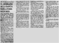 El hermano de la santa habla para buen dgo. El hermano de la santa habla para buen dgo.