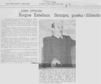 Roque Esteban Scarpa, poeta-filósofo Roque Esteban Scarpa, poeta-filósofo