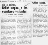 Dice Luis Sepulveda, Chiloé inspira a los escritores visitantes Dice Luis Sepulveda, Chiloé inspira a los escritores visitantes