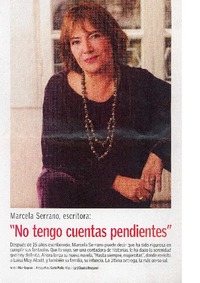 Marcela Serrano escritora: "No tengo cuentas pendientes" (entrevistas) Marcela Serrano escritora: "No tengo cuentas pendientes" (entrevistas)