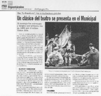 Un clásico del teatro se presenta en el Municipal Un clásico del teatro se presenta en el Municipal