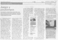 Juegos y pasatiempos. Juegos y pasatiempos.