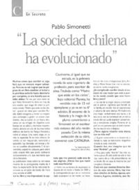 "La sociedad chilena ha evolucionado" (entrevista) "La sociedad chilena ha evolucionado" (entrevista)
