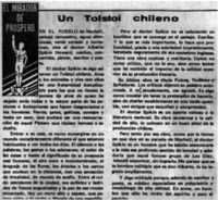 Un Tolstoi chileno. Un Tolstoi chileno.