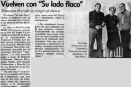 Vuelven con "Su lado flaco" Vuelven con "Su lado flaco"