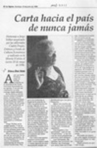 Carta hacia el país de nunca jamás Carta hacia el país de nunca jamás