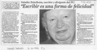 "Escribir es una forma de felicidad" "Escribir es una forma de felicidad"