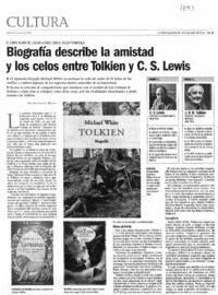 Biografía describe la amistad y los celos entre Tolkien y C. S. Lewis Biografía describe la amistad y los celos entre Tolkien y C. S. Lewis